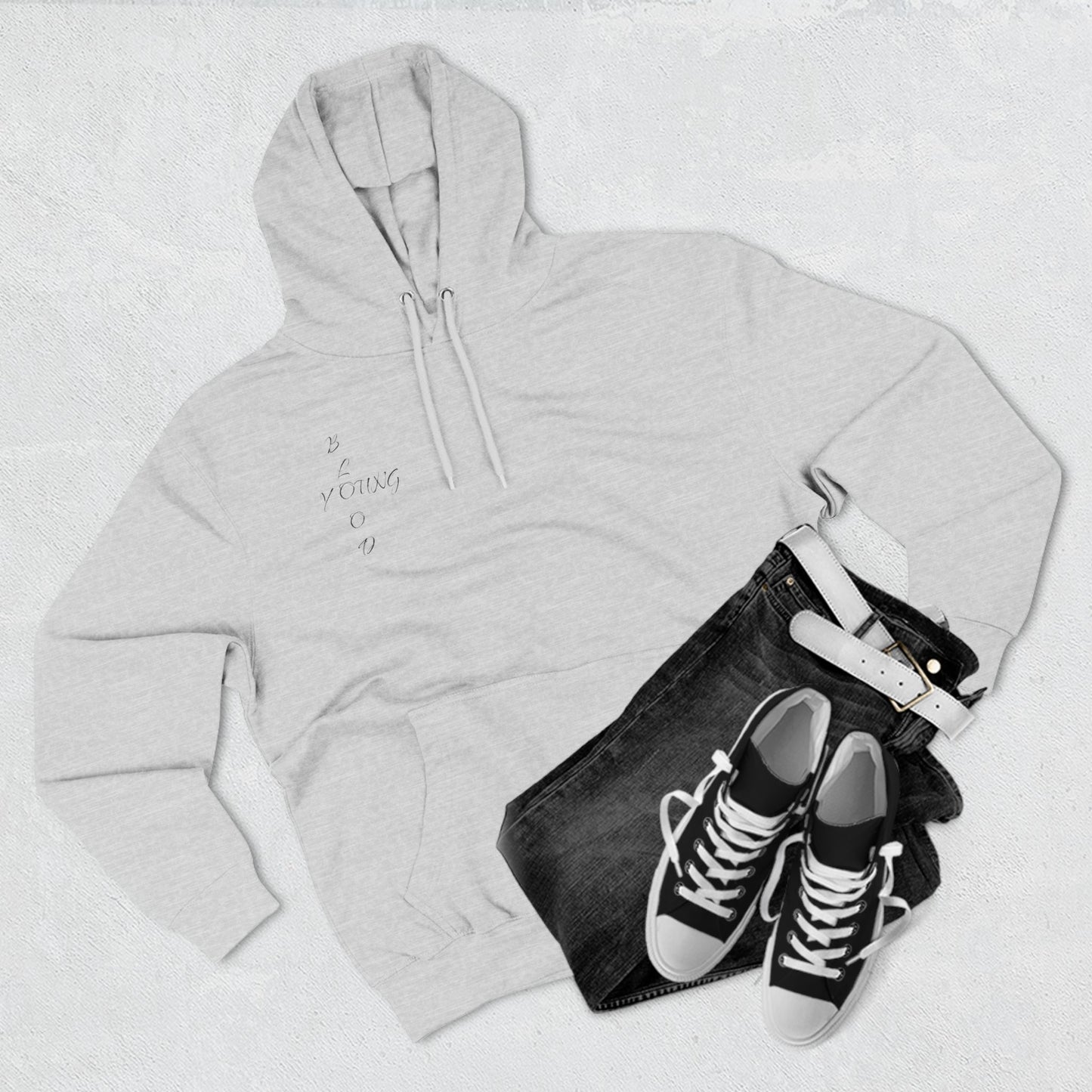 Three-Panel Fleece Hoodie